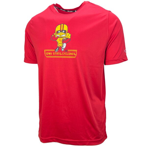 Champion Football Cy Cyclone Football Cardinal Short Sleeve T-Shirt SMU
